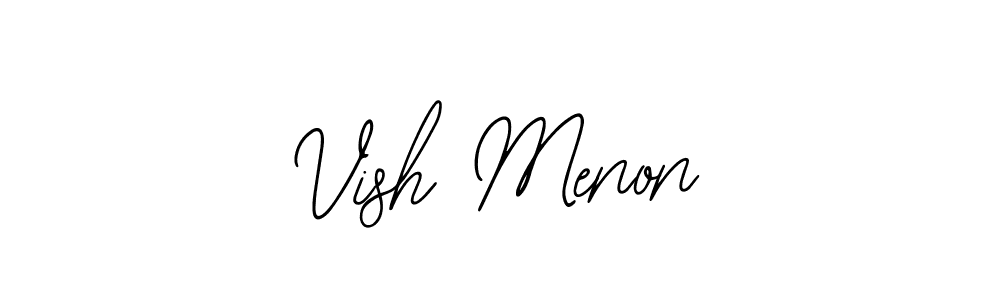 Design your own signature with our free online signature maker. With this signature software, you can create a handwritten (Bearetta-2O07w) signature for name Vish Menon. Vish Menon signature style 12 images and pictures png