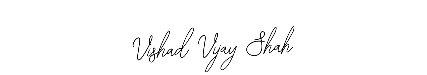 Bearetta-2O07w is a professional signature style that is perfect for those who want to add a touch of class to their signature. It is also a great choice for those who want to make their signature more unique. Get Vishad Vijay Shah name to fancy signature for free. Vishad Vijay Shah signature style 12 images and pictures png