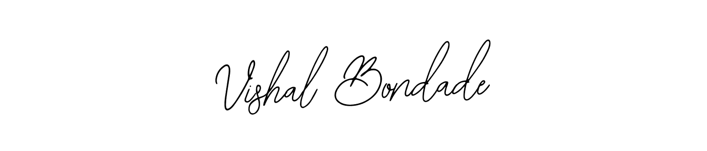 Bearetta-2O07w is a professional signature style that is perfect for those who want to add a touch of class to their signature. It is also a great choice for those who want to make their signature more unique. Get Vishal Bondade name to fancy signature for free. Vishal Bondade signature style 12 images and pictures png