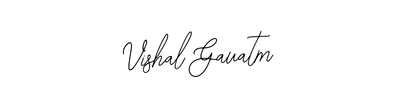 You should practise on your own different ways (Bearetta-2O07w) to write your name (Vishal Gauatm) in signature. don't let someone else do it for you. Vishal Gauatm signature style 12 images and pictures png