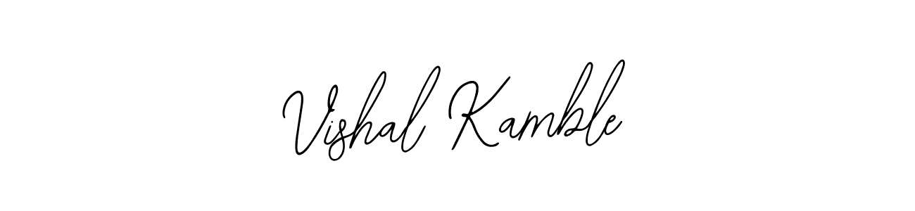 How to make Vishal Kamble name signature. Use Bearetta-2O07w style for creating short signs online. This is the latest handwritten sign. Vishal Kamble signature style 12 images and pictures png