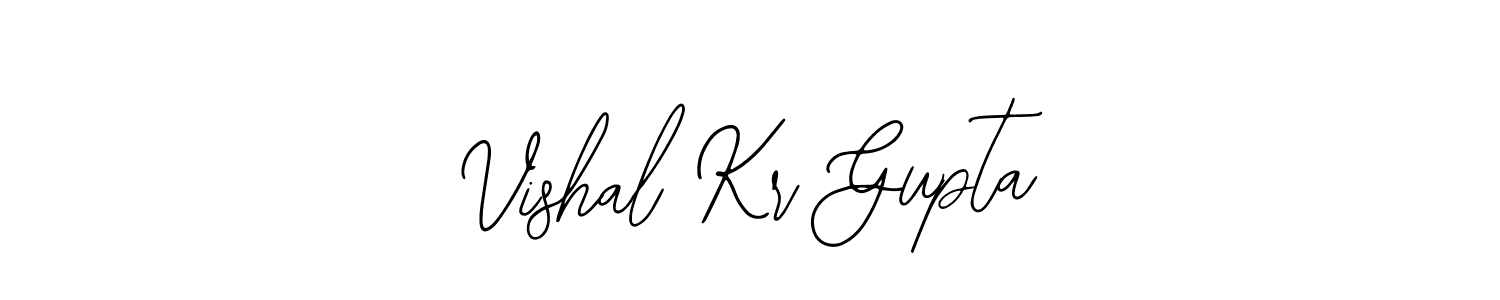 How to make Vishal Kr Gupta name signature. Use Bearetta-2O07w style for creating short signs online. This is the latest handwritten sign. Vishal Kr Gupta signature style 12 images and pictures png