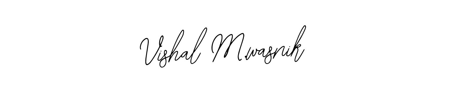 The best way (Bearetta-2O07w) to make a short signature is to pick only two or three words in your name. The name Vishal M.wasnik include a total of six letters. For converting this name. Vishal M.wasnik signature style 12 images and pictures png