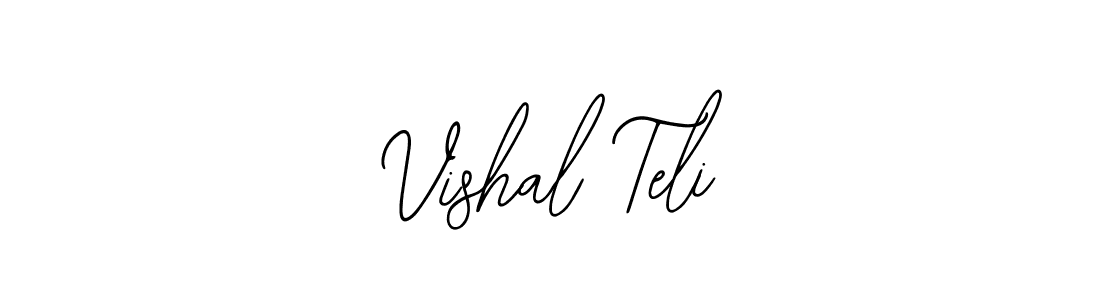 The best way (Bearetta-2O07w) to make a short signature is to pick only two or three words in your name. The name Vishal Teli include a total of six letters. For converting this name. Vishal Teli signature style 12 images and pictures png