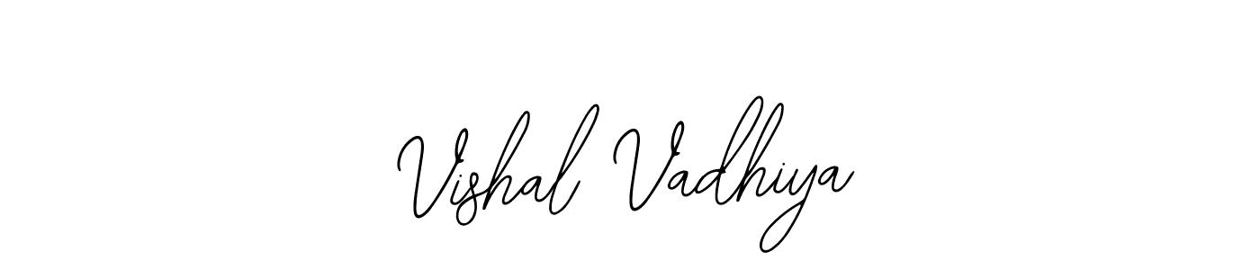 Use a signature maker to create a handwritten signature online. With this signature software, you can design (Bearetta-2O07w) your own signature for name Vishal Vadhiya. Vishal Vadhiya signature style 12 images and pictures png