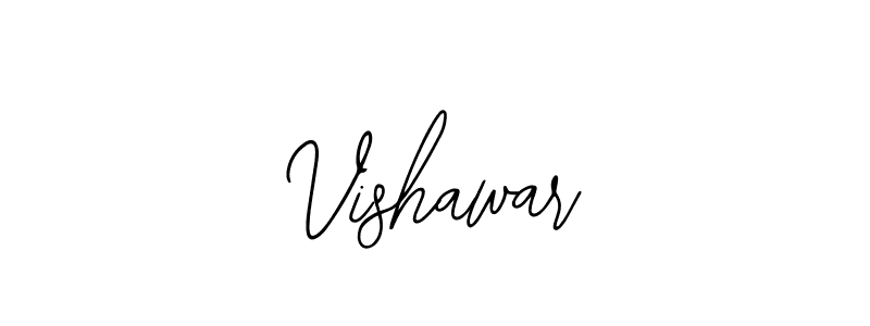 How to make Vishawar name signature. Use Bearetta-2O07w style for creating short signs online. This is the latest handwritten sign. Vishawar signature style 12 images and pictures png