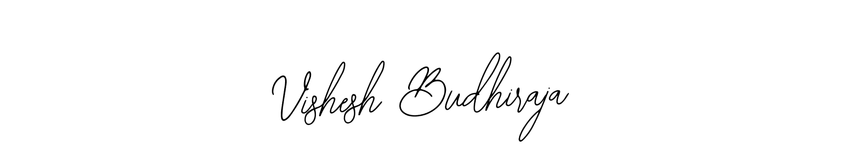 You should practise on your own different ways (Bearetta-2O07w) to write your name (Vishesh Budhiraja) in signature. don't let someone else do it for you. Vishesh Budhiraja signature style 12 images and pictures png