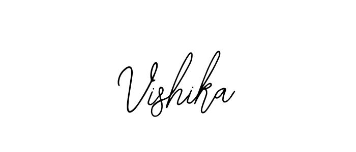 How to make Vishika name signature. Use Bearetta-2O07w style for creating short signs online. This is the latest handwritten sign. Vishika signature style 12 images and pictures png