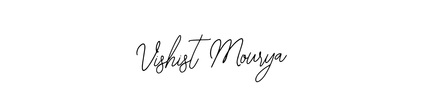 The best way (Bearetta-2O07w) to make a short signature is to pick only two or three words in your name. The name Vishist Mourya include a total of six letters. For converting this name. Vishist Mourya signature style 12 images and pictures png