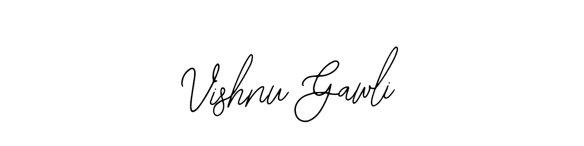 Make a beautiful signature design for name Vishnu Gawli. With this signature (Bearetta-2O07w) style, you can create a handwritten signature for free. Vishnu Gawli signature style 12 images and pictures png