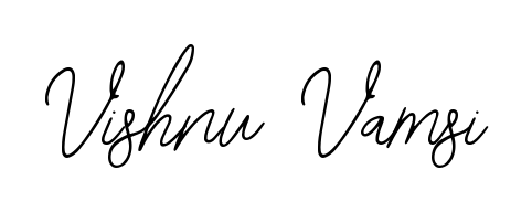 A dynamic signature style for Vishnu Vamsi using Bearetta-2O07w script. Designed to look authentic, handwritten, and professional. Vishnu Vamsi signature style 12 images and pictures png
