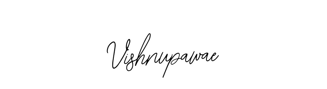 if you are searching for the best signature style for your name Vishnupawae. so please give up your signature search. here we have designed multiple signature styles  using Bearetta-2O07w. Vishnupawae signature style 12 images and pictures png