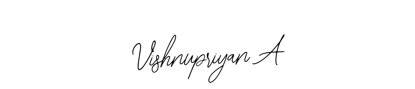 How to make Vishnupriyan A signature? Bearetta-2O07w is a professional autograph style. Create handwritten signature for Vishnupriyan A name. Vishnupriyan A signature style 12 images and pictures png