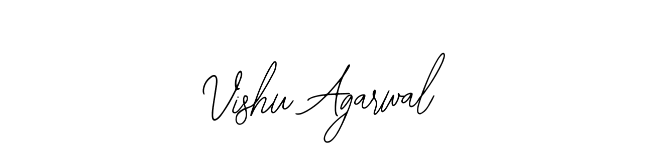 Use a signature maker to create a handwritten signature online. With this signature software, you can design (Bearetta-2O07w) your own signature for name Vishu Agarwal. Vishu Agarwal signature style 12 images and pictures png