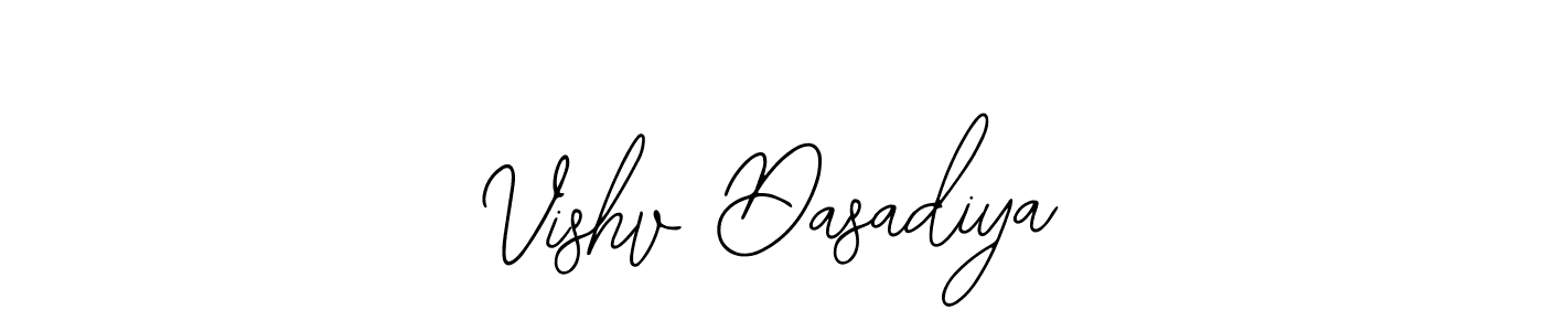 Bearetta-2O07w is a professional signature style that is perfect for those who want to add a touch of class to their signature. It is also a great choice for those who want to make their signature more unique. Get Vishv Dasadiya name to fancy signature for free. Vishv Dasadiya signature style 12 images and pictures png