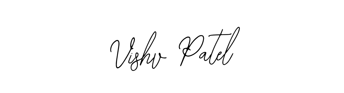 You should practise on your own different ways (Bearetta-2O07w) to write your name (Vishv Patel) in signature. don't let someone else do it for you. Vishv Patel signature style 12 images and pictures png
