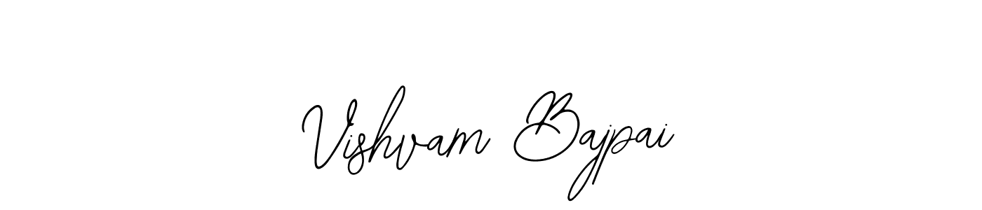 Similarly Bearetta-2O07w is the best handwritten signature design. Signature creator online .You can use it as an online autograph creator for name Vishvam Bajpai. Vishvam Bajpai signature style 12 images and pictures png