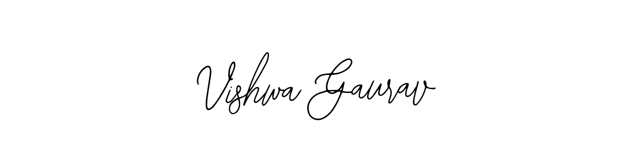 if you are searching for the best signature style for your name Vishwa Gaurav. so please give up your signature search. here we have designed multiple signature styles  using Bearetta-2O07w. Vishwa Gaurav signature style 12 images and pictures png