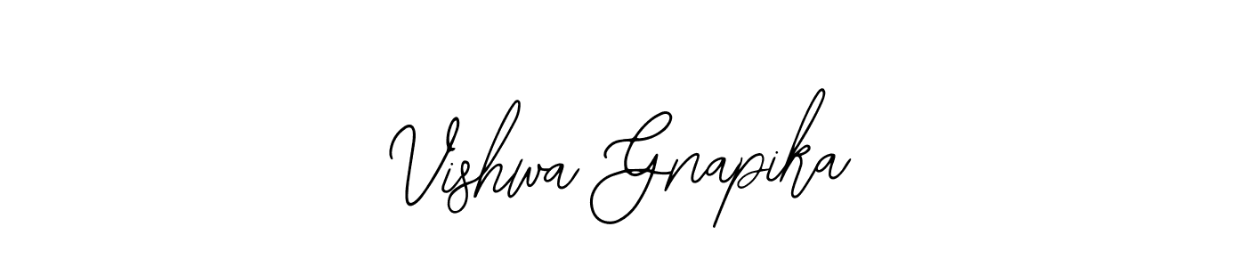 if you are searching for the best signature style for your name Vishwa Gnapika. so please give up your signature search. here we have designed multiple signature styles  using Bearetta-2O07w. Vishwa Gnapika signature style 12 images and pictures png