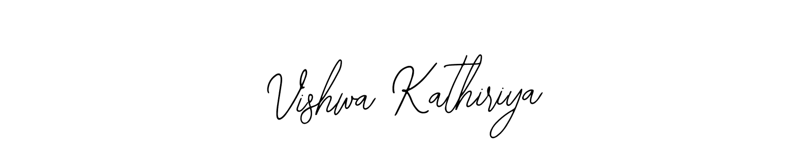 How to make Vishwa Kathiriya name signature. Use Bearetta-2O07w style for creating short signs online. This is the latest handwritten sign. Vishwa Kathiriya signature style 12 images and pictures png