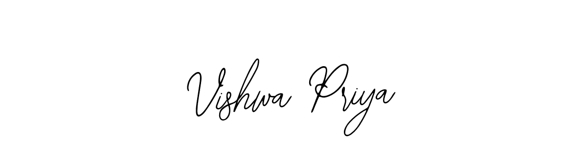 Make a beautiful signature design for name Vishwa Priya. With this signature (Bearetta-2O07w) style, you can create a handwritten signature for free. Vishwa Priya signature style 12 images and pictures png