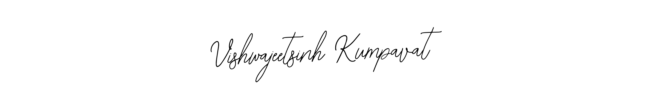 This is the best signature style for the Vishwajeetsinh Kumpavat name. Also you like these signature font (Bearetta-2O07w). Mix name signature. Vishwajeetsinh Kumpavat signature style 12 images and pictures png