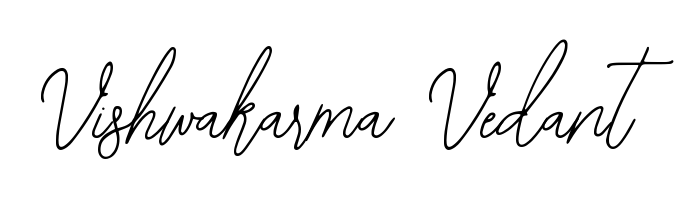 The best way (Bearetta-2O07w) to make a short signature is to pick only two or three words in your name. For converting this name Vishwakarma Vedant. Vishwakarma Vedant signature style 12 images and pictures png