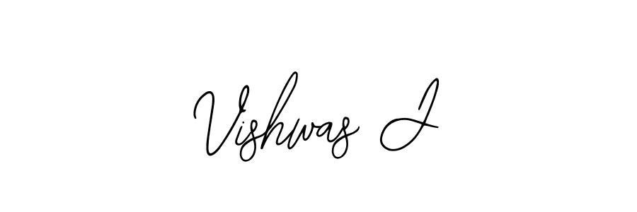 Use a signature maker to create a handwritten signature online. With this signature software, you can design (Bearetta-2O07w) your own signature for name Vishwas J. Vishwas J signature style 12 images and pictures png