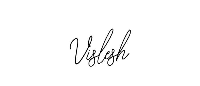 How to make Vislesh name signature. Use Bearetta-2O07w style for creating short signs online. This is the latest handwritten sign. Vislesh signature style 12 images and pictures png
