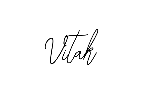 You should practise on your own different ways (Bearetta-2O07w) to write your name (Vitak) in signature. don't let someone else do it for you. Vitak signature style 12 images and pictures png