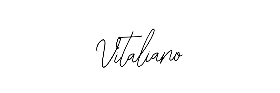 How to make Vitaliano signature? Bearetta-2O07w is a professional autograph style. Create handwritten signature for Vitaliano name. Vitaliano signature style 12 images and pictures png