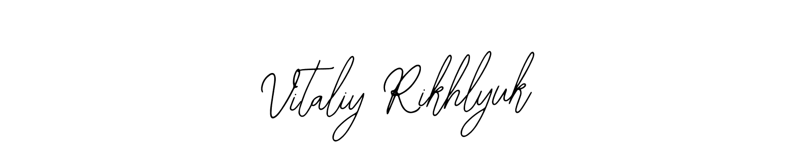 Use a signature maker to create a handwritten signature online. With this signature software, you can design (Bearetta-2O07w) your own signature for name Vitaliy Rikhlyuk. Vitaliy Rikhlyuk signature style 12 images and pictures png