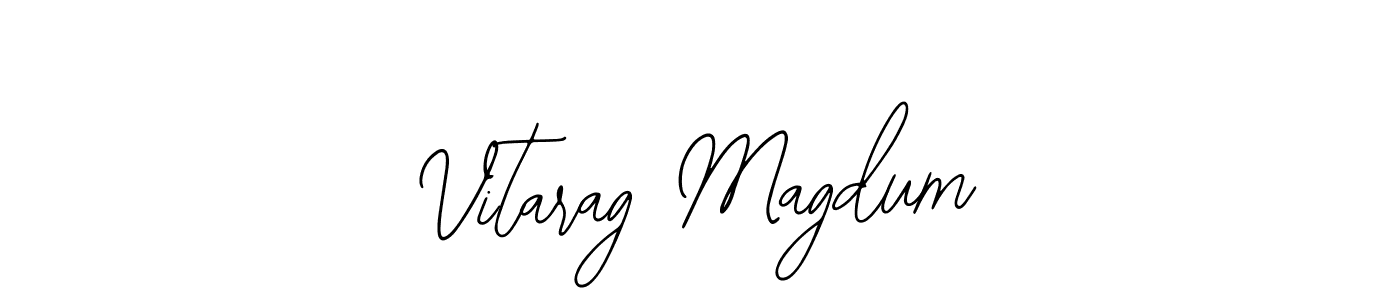 Also You can easily find your signature by using the search form. We will create Vitarag Magdum name handwritten signature images for you free of cost using Bearetta-2O07w sign style. Vitarag Magdum signature style 12 images and pictures png