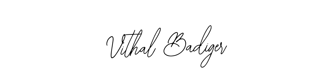 How to make Vithal Badiger name signature. Use Bearetta-2O07w style for creating short signs online. This is the latest handwritten sign. Vithal Badiger signature style 12 images and pictures png