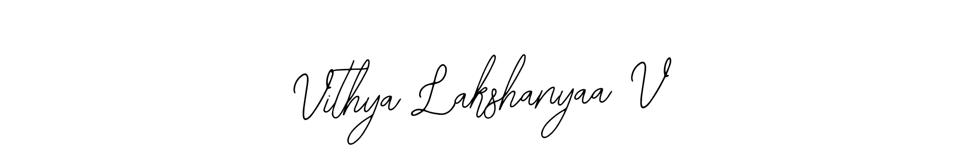 Also we have Vithya Lakshanyaa V name is the best signature style. Create professional handwritten signature collection using Bearetta-2O07w autograph style. Vithya Lakshanyaa V signature style 12 images and pictures png