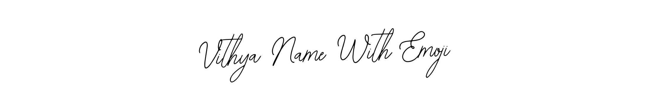 Also You can easily find your signature by using the search form. We will create Vithya Name With Emoji name handwritten signature images for you free of cost using Bearetta-2O07w sign style. Vithya Name With Emoji signature style 12 images and pictures png