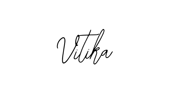 Use a signature maker to create a handwritten signature online. With this signature software, you can design (Bearetta-2O07w) your own signature for name Vitika. Vitika signature style 12 images and pictures png