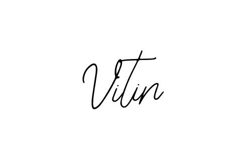 Use a signature maker to create a handwritten signature online. With this signature software, you can design (Bearetta-2O07w) your own signature for name Vitin. Vitin signature style 12 images and pictures png