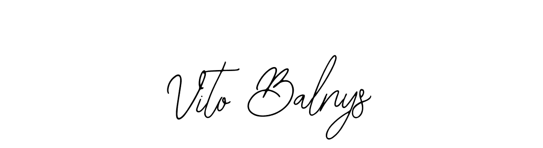 The best way (Bearetta-2O07w) to make a short signature is to pick only two or three words in your name. The name Vito Balnys include a total of six letters. For converting this name. Vito Balnys signature style 12 images and pictures png