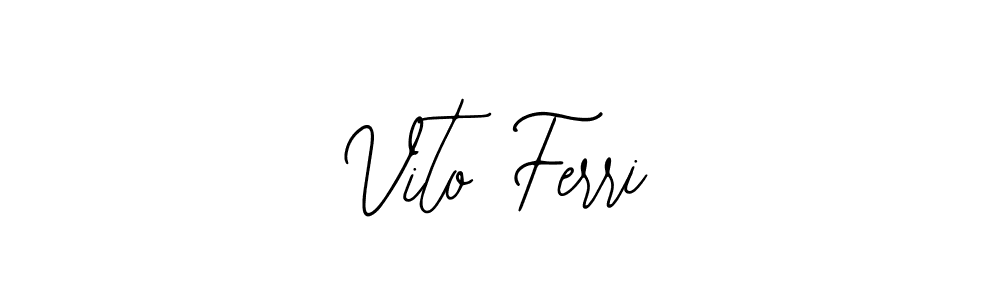 How to make Vito Ferri name signature. Use Bearetta-2O07w style for creating short signs online. This is the latest handwritten sign. Vito Ferri signature style 12 images and pictures png