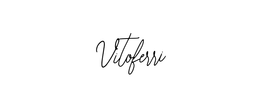 How to make Vitoferri name signature. Use Bearetta-2O07w style for creating short signs online. This is the latest handwritten sign. Vitoferri signature style 12 images and pictures png