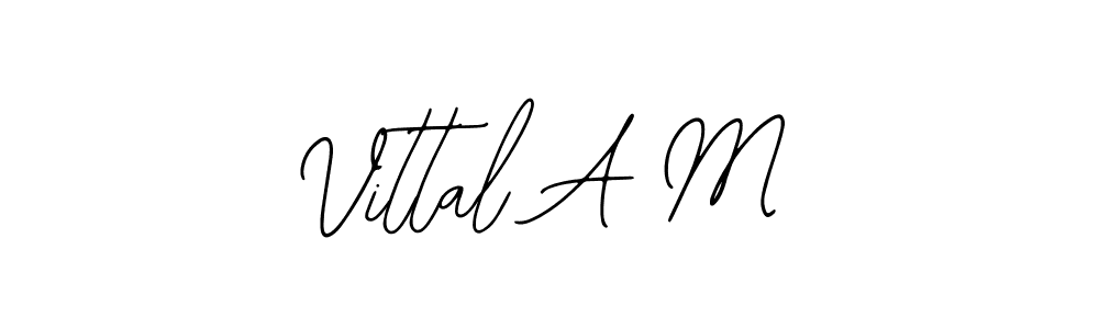 How to make Vittal A M signature? Bearetta-2O07w is a professional autograph style. Create handwritten signature for Vittal A M name. Vittal A M signature style 12 images and pictures png
