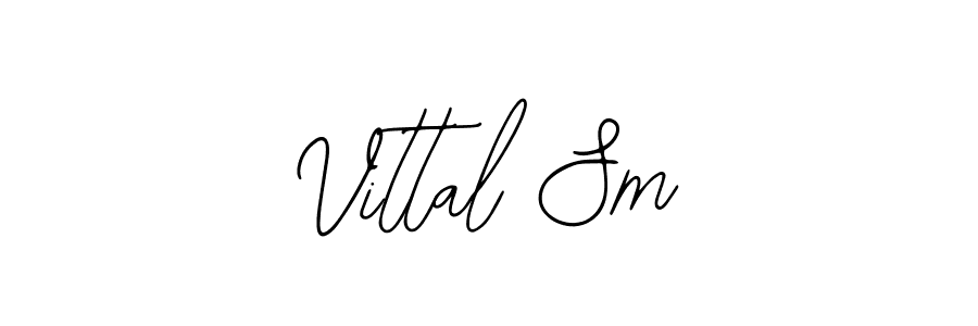 Use a signature maker to create a handwritten signature online. With this signature software, you can design (Bearetta-2O07w) your own signature for name Vittal Sm. Vittal Sm signature style 12 images and pictures png