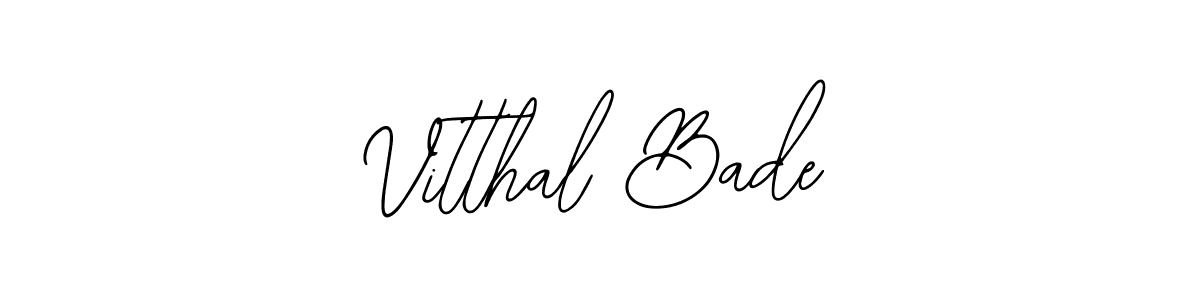 Use a signature maker to create a handwritten signature online. With this signature software, you can design (Bearetta-2O07w) your own signature for name Vitthal Bade. Vitthal Bade signature style 12 images and pictures png