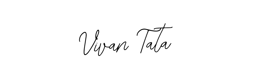 Similarly Bearetta-2O07w is the best handwritten signature design. Signature creator online .You can use it as an online autograph creator for name Vivan Tata. Vivan Tata signature style 12 images and pictures png