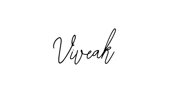 Use a signature maker to create a handwritten signature online. With this signature software, you can design (Bearetta-2O07w) your own signature for name Viveak. Viveak signature style 12 images and pictures png