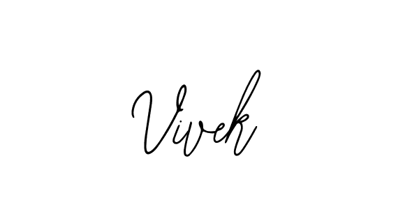 You should practise on your own different ways (Bearetta-2O07w) to write your name (Vivek ) in signature. don't let someone else do it for you. Vivek  signature style 12 images and pictures png