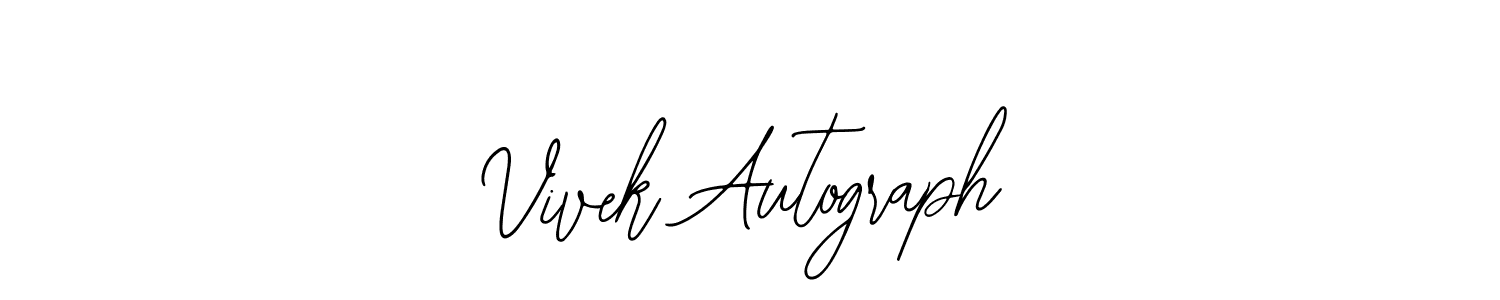 Use a signature maker to create a handwritten signature online. With this signature software, you can design (Bearetta-2O07w) your own signature for name Vivek Autograph. Vivek Autograph signature style 12 images and pictures png