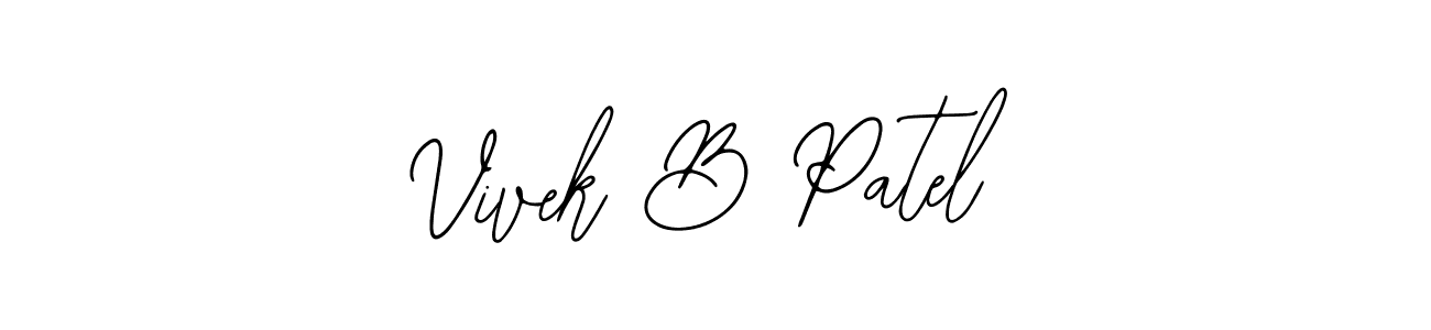 Also You can easily find your signature by using the search form. We will create Vivek B Patel name handwritten signature images for you free of cost using Bearetta-2O07w sign style. Vivek B Patel signature style 12 images and pictures png