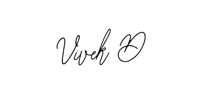 Also we have Vivek D name is the best signature style. Create professional handwritten signature collection using Bearetta-2O07w autograph style. Vivek D signature style 12 images and pictures png